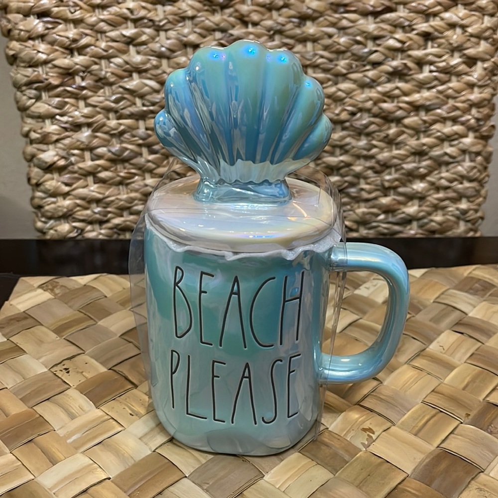 Rae Dunn Beach Please Mug Topper